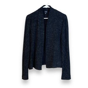 EILEEN FISHER Womens Open Cardigan Sweater Speckled Heather Gray large